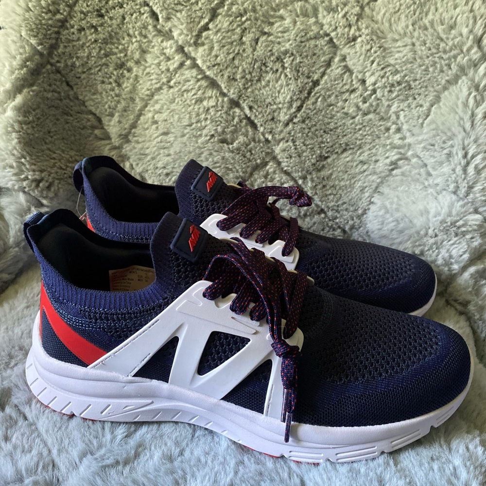 Avia Men's Navy and Red Knit Athletic Sneakers Lightweight Size 12